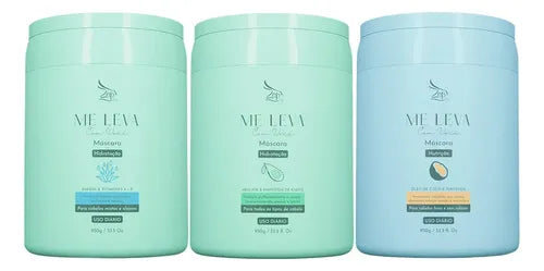 Zap 03 Kit Máscara Babosa + Abacate + Óleo De Coco - 3x950g