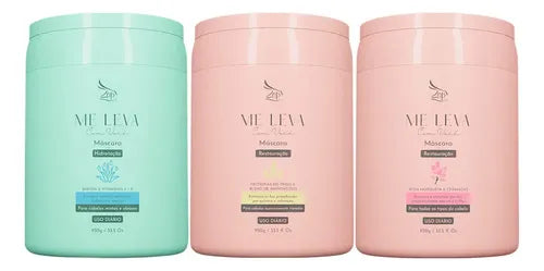 Zap 03 Kit Máscara Babosa + Trigo + Rosa Mosqueta - 3x950g