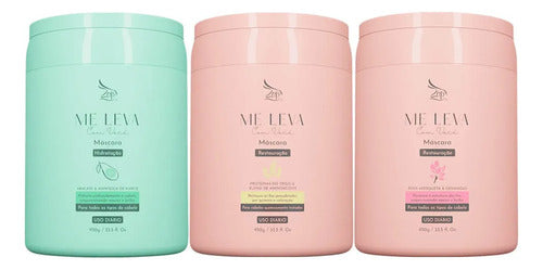 Zap 03 Kit Máscara Abacate + Trigo + Rosa Mosqueta - 3x950g