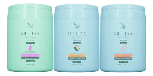 Zap 03 Kit Máscara Argan + Óleo De Coco + Mandioca - 3x950g