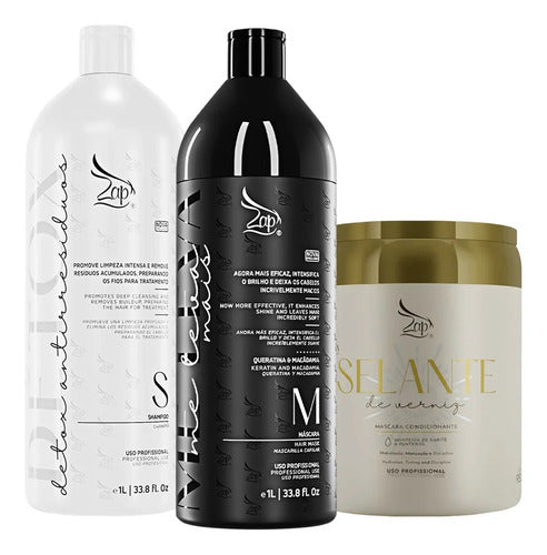 Zap Kit Me Leva+ - 2x1l + Máscara Banho De Verniz - 950g