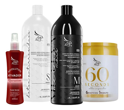 Zap Kit Me Leva+ 2x1l + Másc 60s 950g + Queratina Liquida