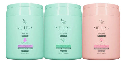 Zap 03 Kit Máscara Argan + Abacate + Rosa Mosqueta - 3x950g