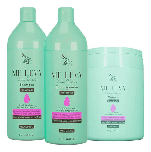 Zap Kit Óleo De Argan E Hialurônico 2x1l + Másc Argan