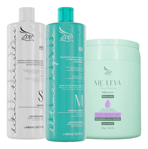 Zap Kit All Time Organic 2x480ml + Máscara Argan