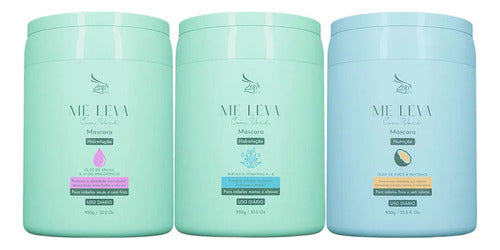Zap 03 Kit Máscara Argan + Babosa + Óleo De Coco - 3x950g