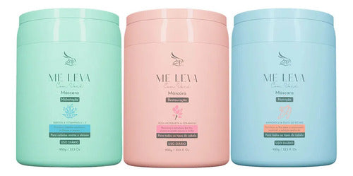 Zap Kit Máscara Babosa + Rosa Mosqueta + Mandioca 3x950g