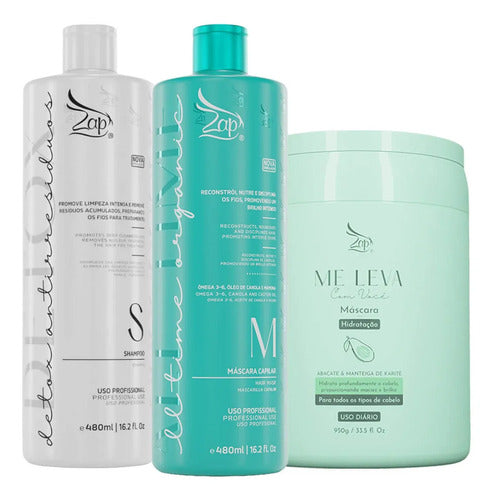 Zap Kit All Time Organic 2x480ml + Máscara Abacate