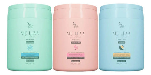 Zap Kit Máscara Babosa + Rosa Mosqueta + Óleo De Coco 3x950g