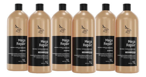 Zap Mega Repair 03 Kit Shampoo E Condicionador - 6x1l