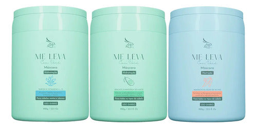 Zap 03 Kit Máscara Babosa + Abacate + Mandioca - 3x950g